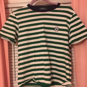 striped polo tee